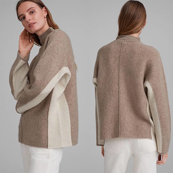 Club Monaco Sweaters - Club Monaco Cashmere Double Face Mock Neck Sweater Women's Brown Size: XS NWT